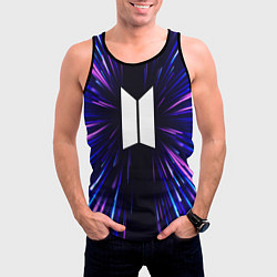 Майка-безрукавка мужская BTS neon energy, цвет: 3D-черный — фото 2