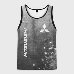 Майка-безрукавка мужская Mitsubishi - grey gradient вертикально, цвет: 3D-черный