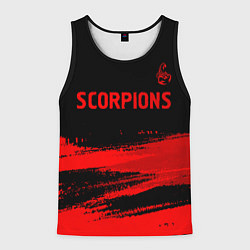 Майка-безрукавка мужская Scorpions - red gradient посередине, цвет: 3D-черный