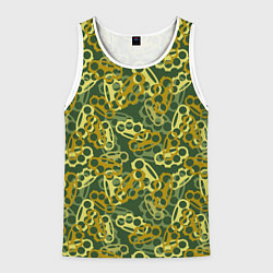 Майка-безрукавка мужская Зелёные кастеты, цвет: 3D-белый