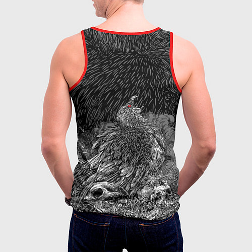 Мужская майка без рукавов Metallica - scavenger on the skull / 3D-Красный – фото 4