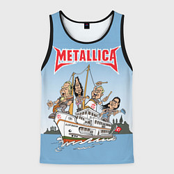 Майка-безрукавка мужская Metallica - on the ship, цвет: 3D-черный