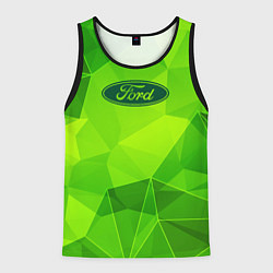 Майка-безрукавка мужская Ford green poly, цвет: 3D-черный