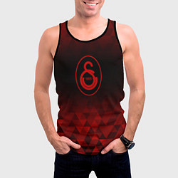 Майка-безрукавка мужская Galatasaray red poly, цвет: 3D-черный — фото 2