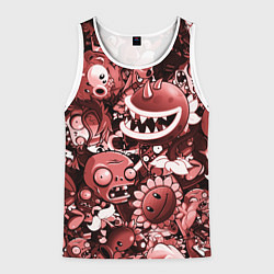 Майка-безрукавка мужская Растения против зомби в красном цвете, цвет: 3D-белый