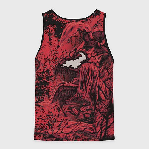 Мужская майка без рукавов Красный веном текстура Карнажа / 3D-Черный – фото 2