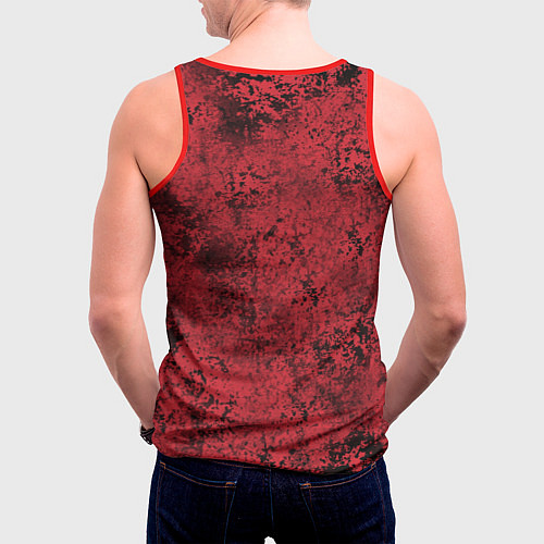 Мужская майка без рукавов Знак венома на красном / 3D-Красный – фото 4