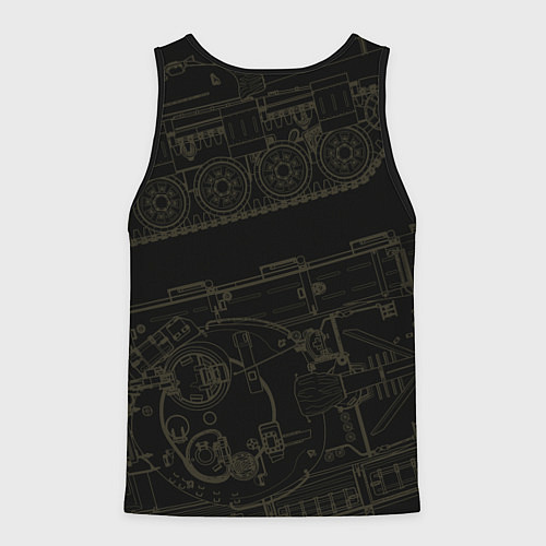 Мужская майка без рукавов Т-72 основной боевой танк / 3D-Черный – фото 2