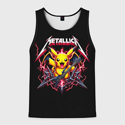 Майка-безрукавка мужская Metallica - cool Pikachu, цвет: 3D-черный