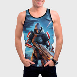 Майка-безрукавка мужская Mass Effect - space fantasy, цвет: 3D-черный — фото 2