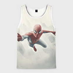 Майка-безрукавка мужская Человек паук в полете, цвет: 3D-белый