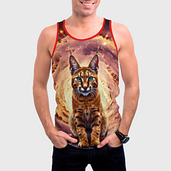 Майка-безрукавка мужская Каракет в космосе, цвет: 3D-красный — фото 2