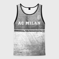 Майка-безрукавка мужская AC Milan - grey gradient посередине, цвет: 3D-черный