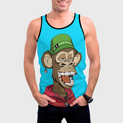 Майка-безрукавка мужская NFT smile ape, цвет: 3D-черный — фото 2