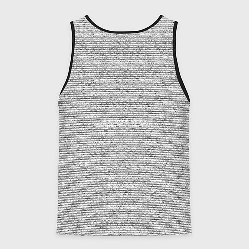 Мужская майка без рукавов Текстура в тонкую полоску серый / 3D-Черный – фото 2