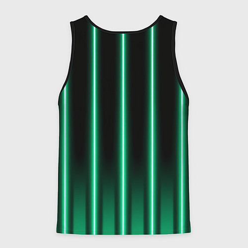 Мужская майка без рукавов Neon turquoise / 3D-Черный – фото 2
