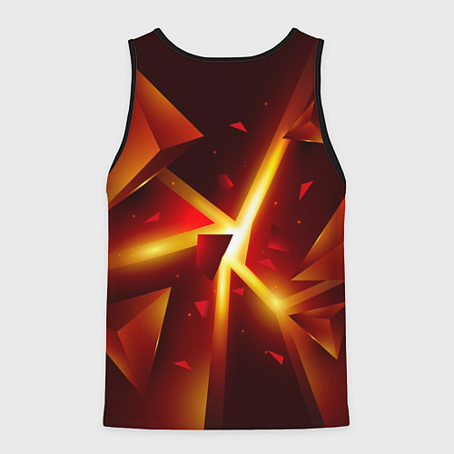 Мужская майка без рукавов Трехмерный взрыв неоновых плит абстракция / 3D-Черный – фото 2