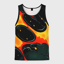 Мужская майка без рукавов Оранжевые разломы текстура