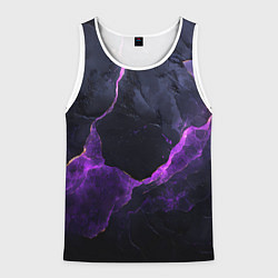 Мужская майка без рукавов Фиолетово-черная объемная текстура