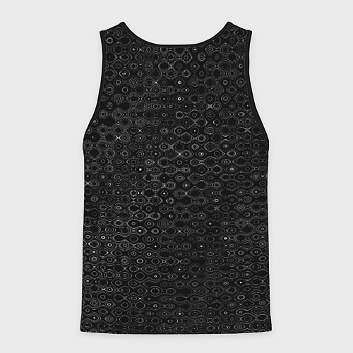 Мужская майка без рукавов Чёрный текстурный с узором / 3D-Черный – фото 2