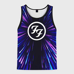 Майка-безрукавка мужская Foo Fighters neon energy, цвет: 3D-черный