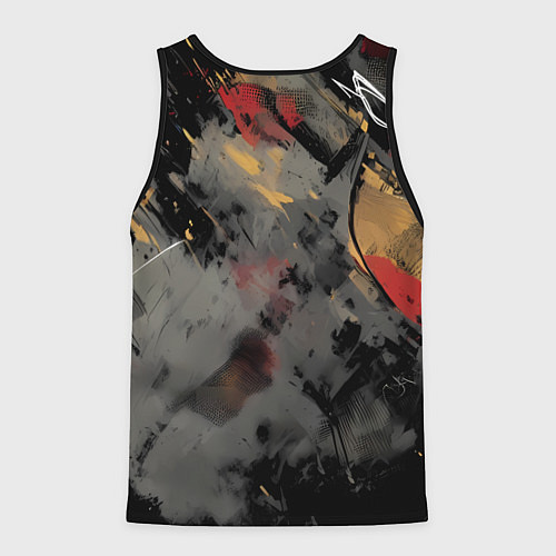 Мужская майка без рукавов Человек-паук и красная краска / 3D-Черный – фото 2