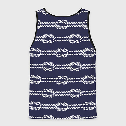 Мужская майка без рукавов Морские канаты / 3D-Черный – фото 2