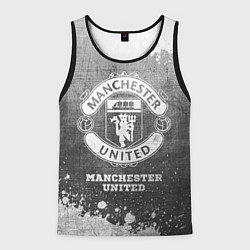 Майка-безрукавка мужская Manchester United - grey gradient, цвет: 3D-черный