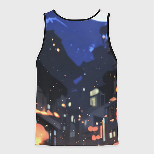 Мужская майка без рукавов Злой Бэтмен в полете / 3D-Черный – фото 2