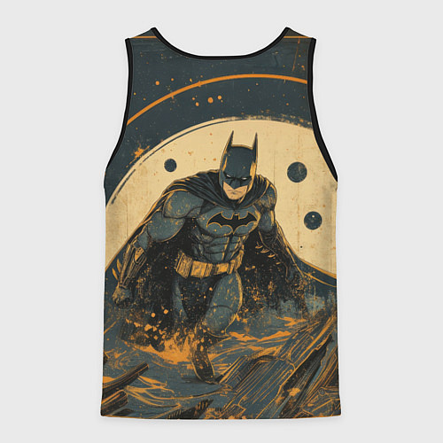 Мужская майка без рукавов Бэтмен крадется / 3D-Черный – фото 2