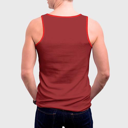 Мужская майка без рукавов Человек паук взгляд супергероя / 3D-Красный – фото 4