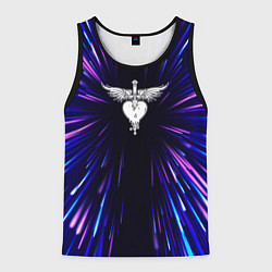 Майка-безрукавка мужская Bon Jovi neon energy, цвет: 3D-черный