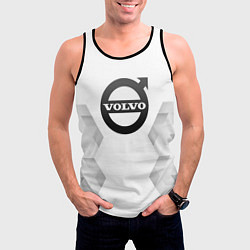 Майка-безрукавка мужская Volvo white poly, цвет: 3D-черный — фото 2