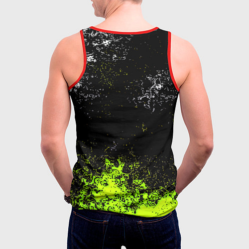 Мужская майка без рукавов Stalker брызги красок / 3D-Красный – фото 4