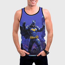 Майка-безрукавка мужская Бэтмен в стойке победителя, цвет: 3D-черный — фото 2