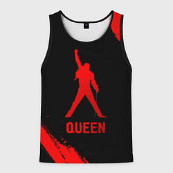 Майка-безрукавка мужская Queen - red gradient, цвет: 3D-черный