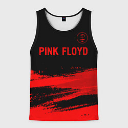 Майка-безрукавка мужская Pink Floyd - red gradient посередине, цвет: 3D-черный