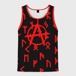 Майка-безрукавка мужская Анархия символы, цвет: 3D-красный