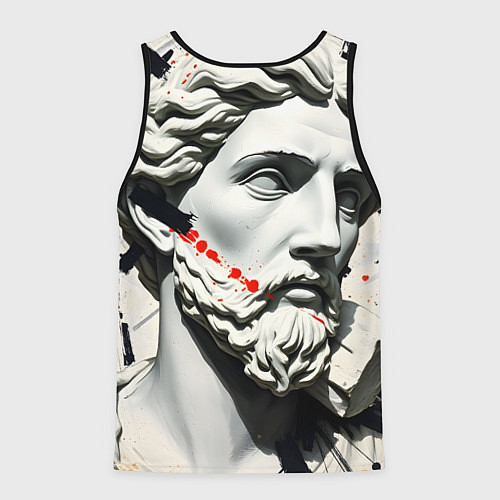 Мужская майка без рукавов Античный портрет зарисовки / 3D-Черный – фото 2
