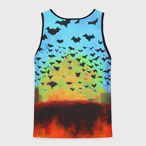 Мужская майка без рукавов Бэтмен и летучие мыши / 3D-Черный – фото 2