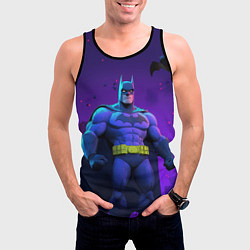 Майка-безрукавка мужская Бэтмен объемная модель, цвет: 3D-черный — фото 2