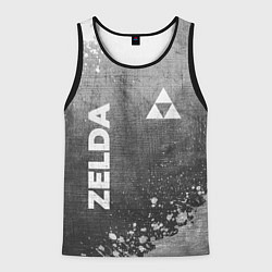 Майка-безрукавка мужская Zelda - grey gradient вертикально, цвет: 3D-черный