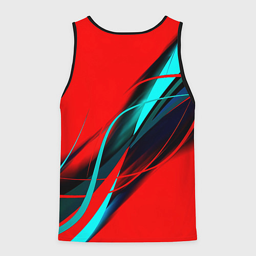 Мужская майка без рукавов Rainbow six геометрия полосы / 3D-Черный – фото 2