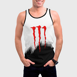 Майка-безрукавка мужская Monster energy чёрно белые краски, цвет: 3D-черный — фото 2