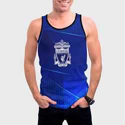 Майка-безрукавка мужская Liverpool blue poly, цвет: 3D-черный — фото 2