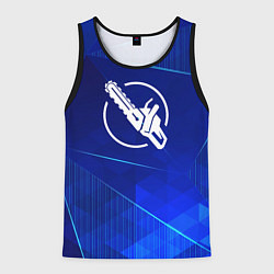 Майка-безрукавка мужская Chainsaw Man blue poly, цвет: 3D-черный