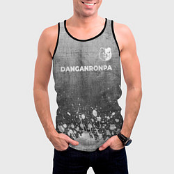 Майка-безрукавка мужская Danganronpa - grey gradient посередине, цвет: 3D-черный — фото 2
