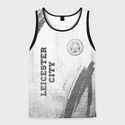 Майка-безрукавка мужская Leicester City - white gradient вертикально, цвет: 3D-черный