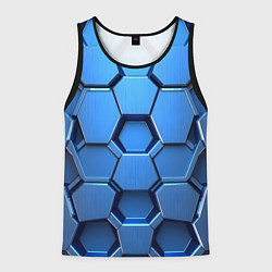 Майка-безрукавка мужская Синий бронежилет, цвет: 3D-черный