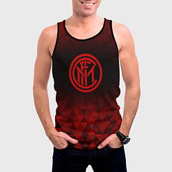 Майка-безрукавка мужская Inter red poly, цвет: 3D-черный — фото 2